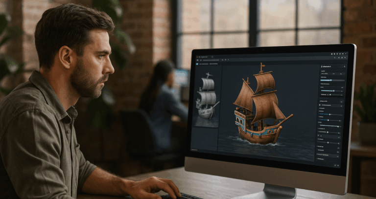 AI 3D model generator: create and refine 3D assets